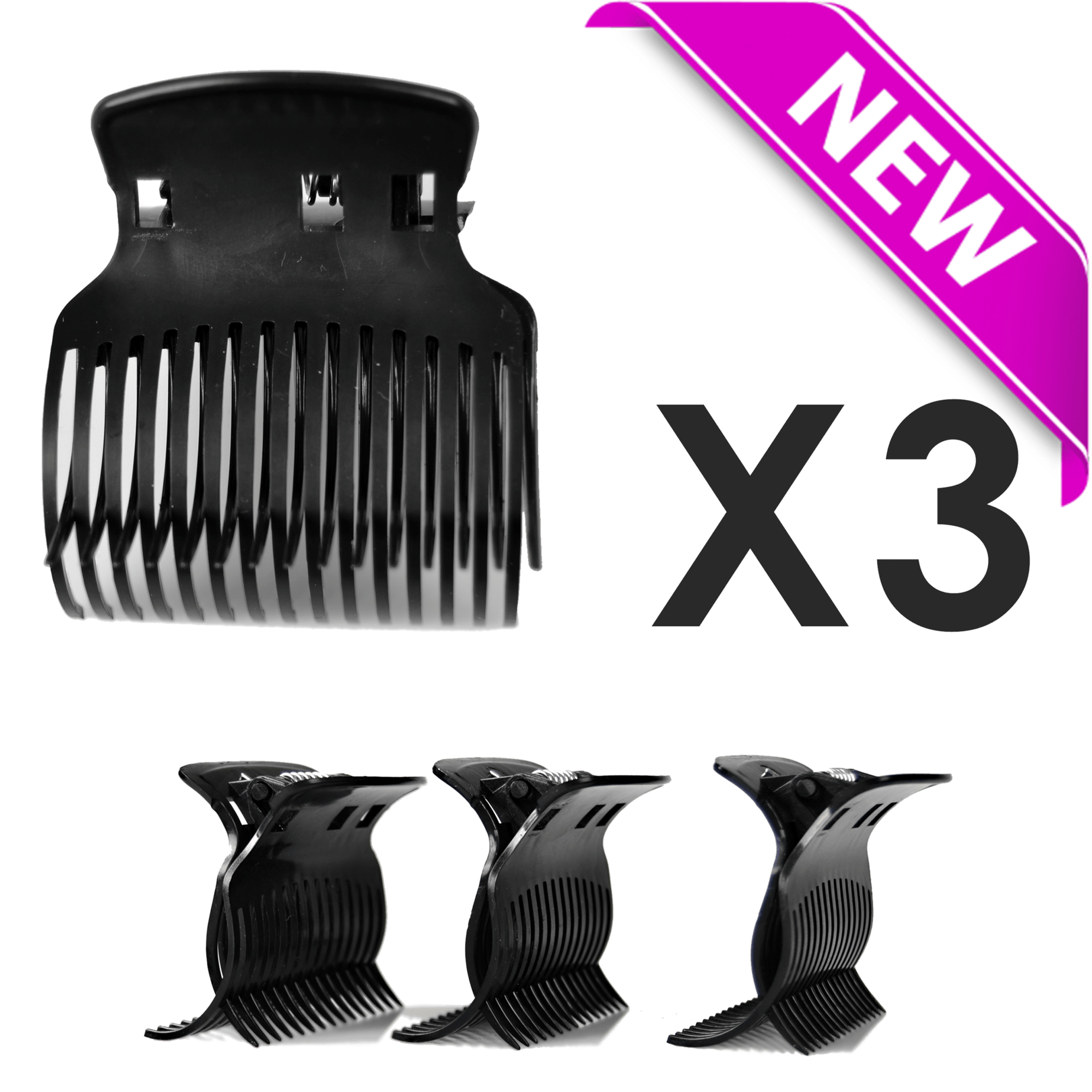 Pack of (3) Hair & Barrel Clips - Click n Curl - Blowout Brush Set with ...